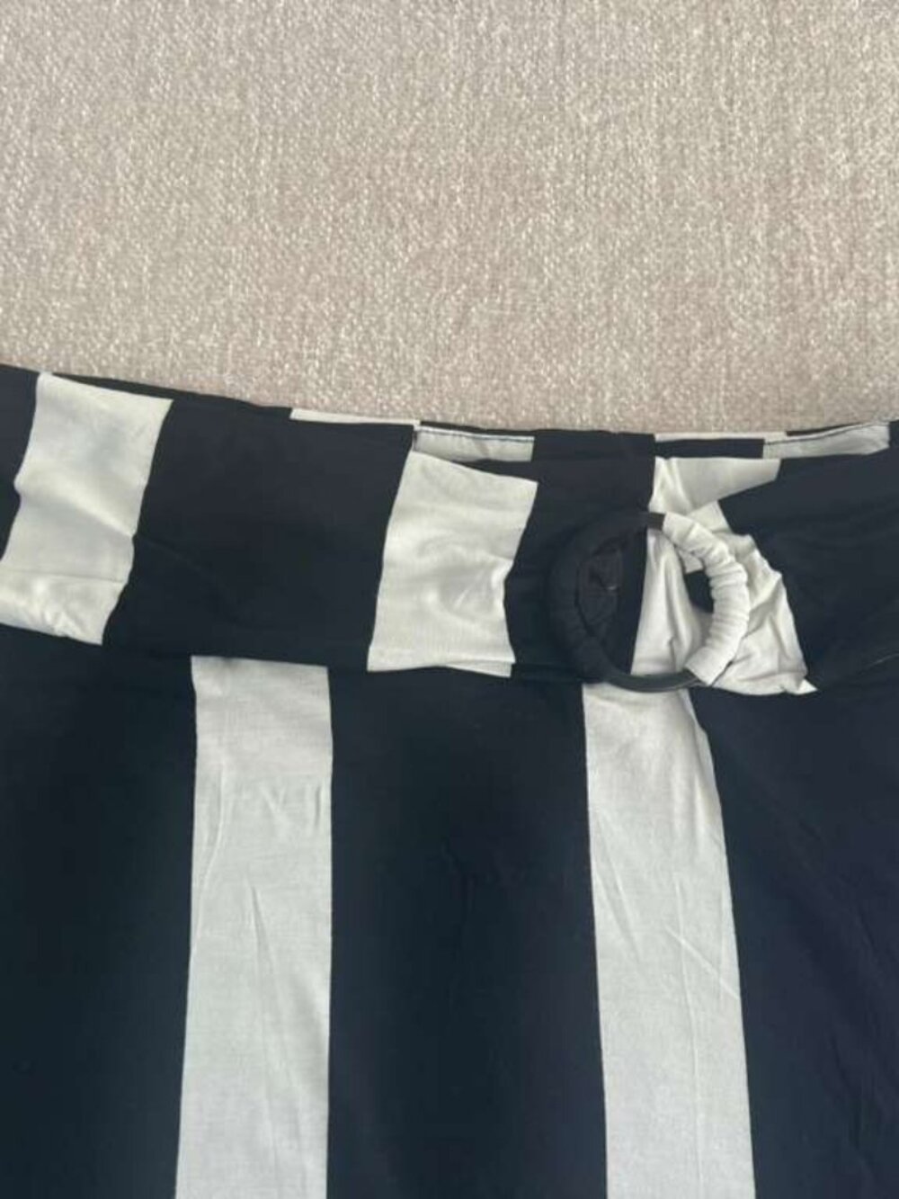Sabrina Lauren New York XL Black White Chevron Maxi Skirt NWT - Picture 6 of 6